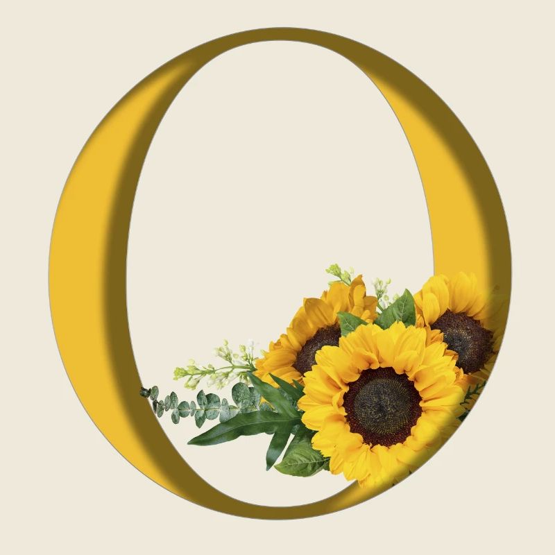 Alphabet, Buchstabe O, Blumen