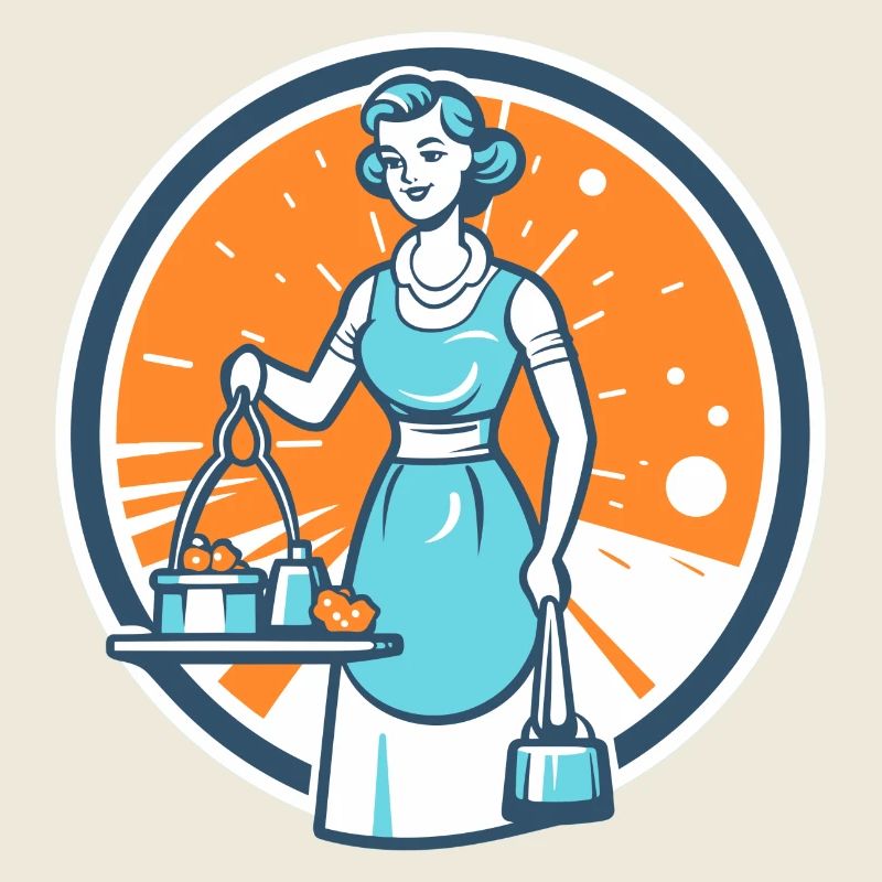 Putzfrau der 60er Jahre