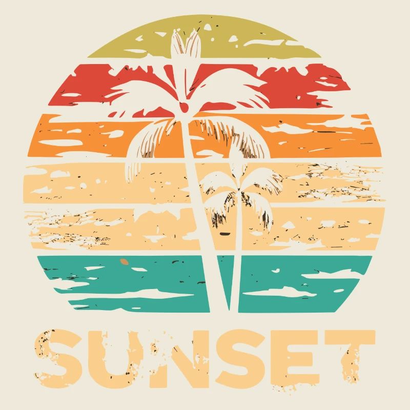 Retro Sunset Art