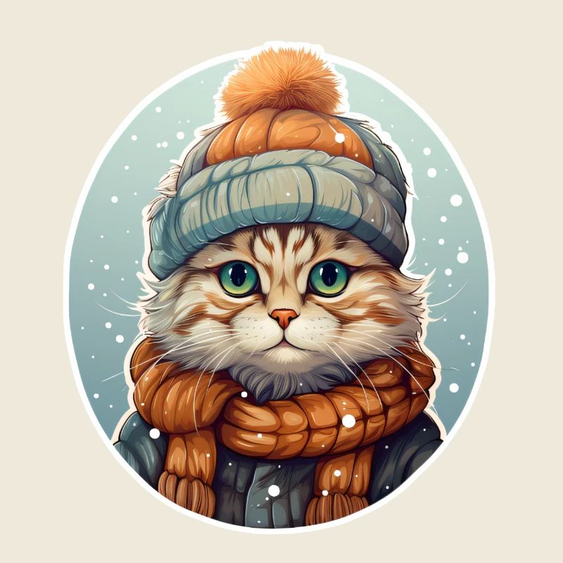 Cat in winter