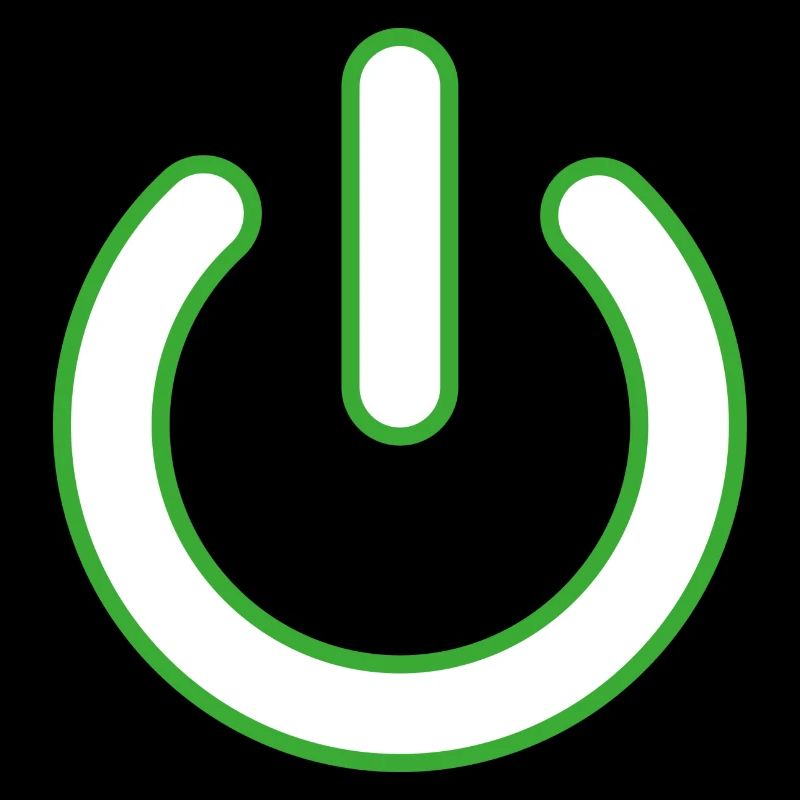 grüner Powebutton