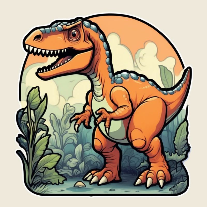 Karikatur-Dinosaurier