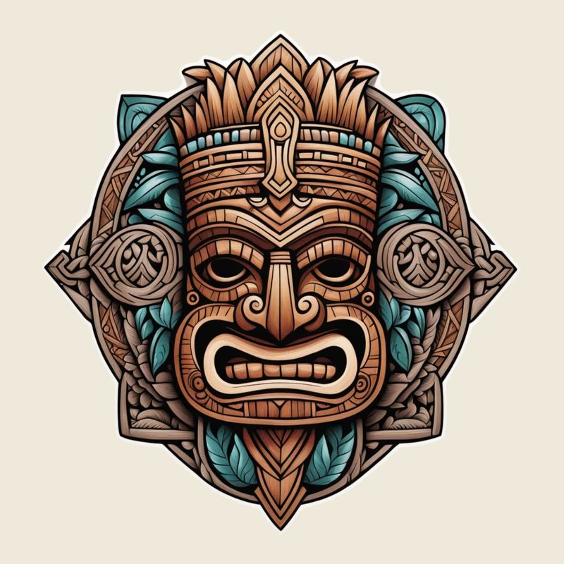 tiki beach - statue polynèsie