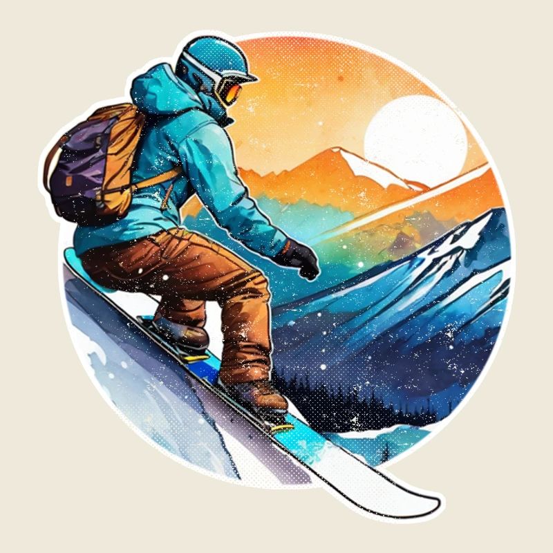 Snowboarding, snow and skiing