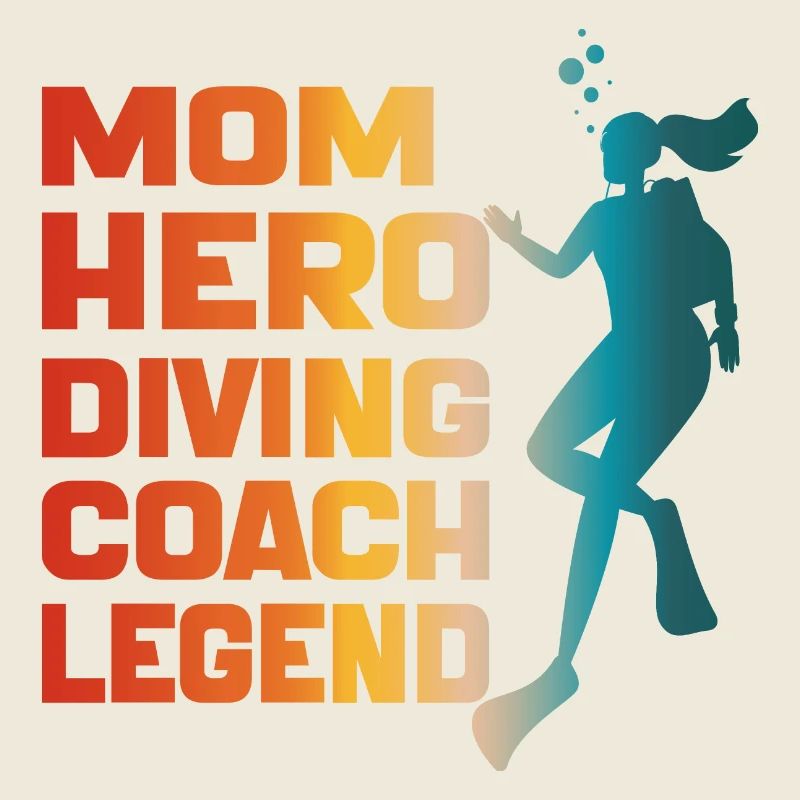 Mom Hero Diving Coach Legend Funny Mom Diving Gift