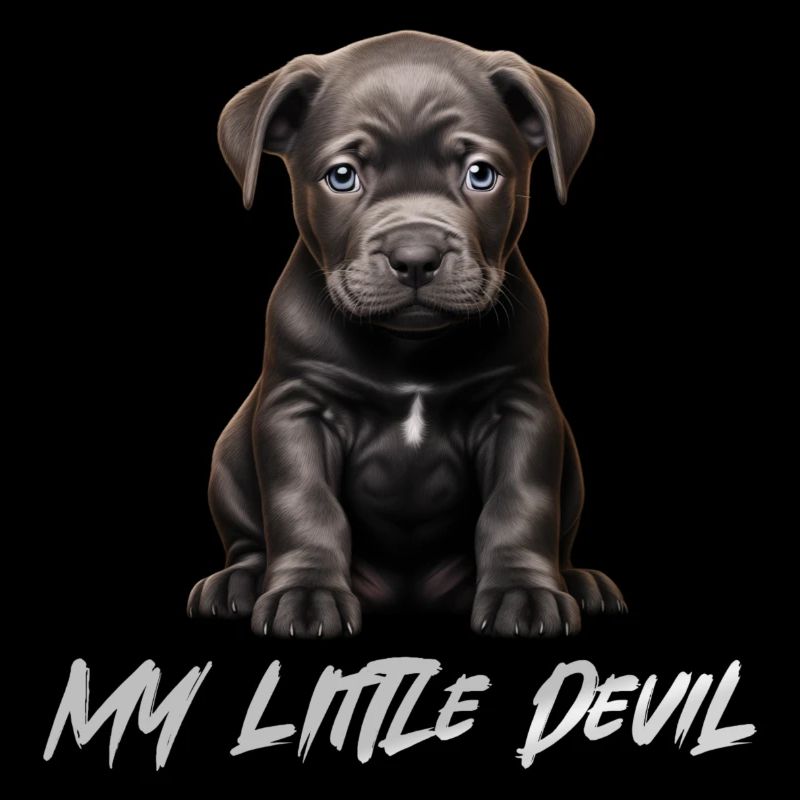 Blue Line Chien Pitbull Bébé Mon Petit Diable
