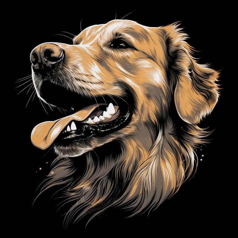 Couverture joyeuse du chien Golden Retriever