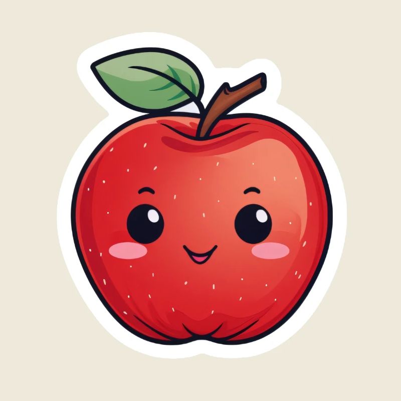 Apple Red Kawaii
