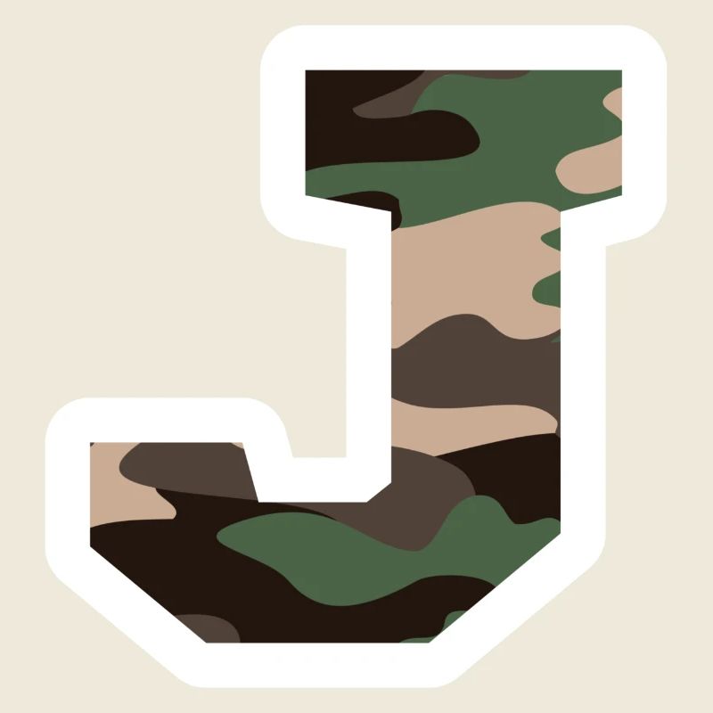 Buchstabe J Militärische Tarnung - Geschenkidee