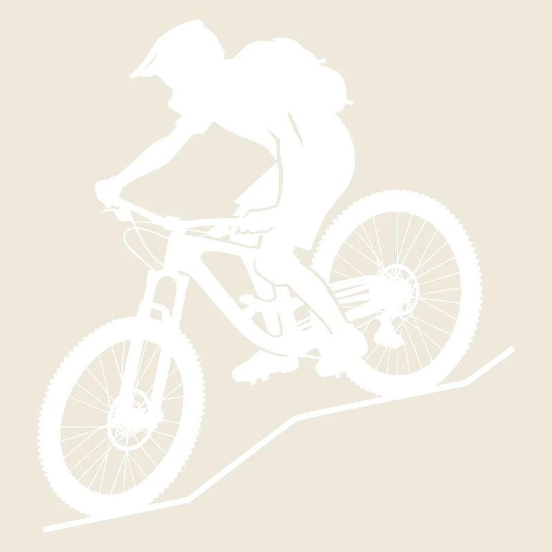 Dynamischer Mountainbiker