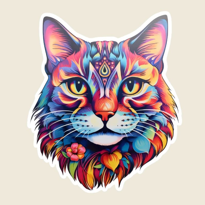 Katze psychedelisch Illustration