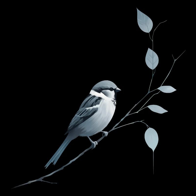 Spatz auf Ast