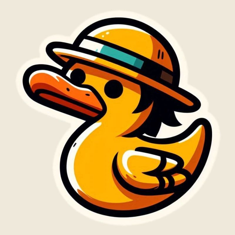 Canard avec chapeau