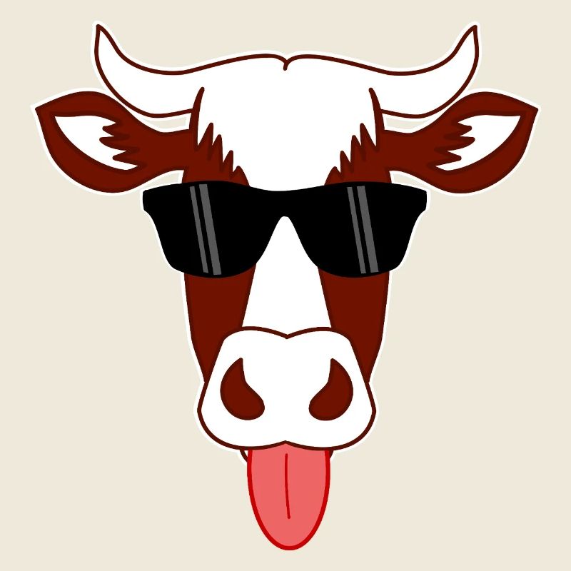 Kuh mit Sonnenbrille