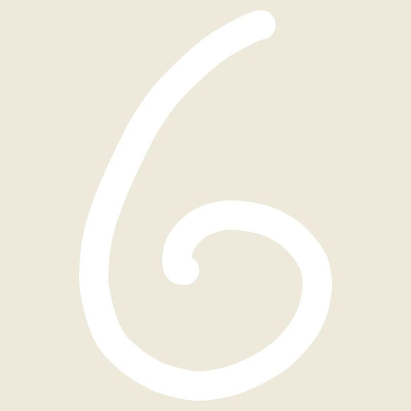 6 Numéro six numéro blanc anniversaire