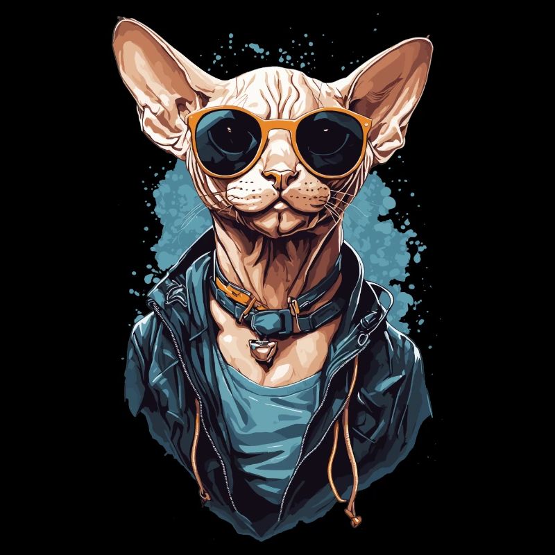 Coole Sphinx Katze Modernes Katzen Design