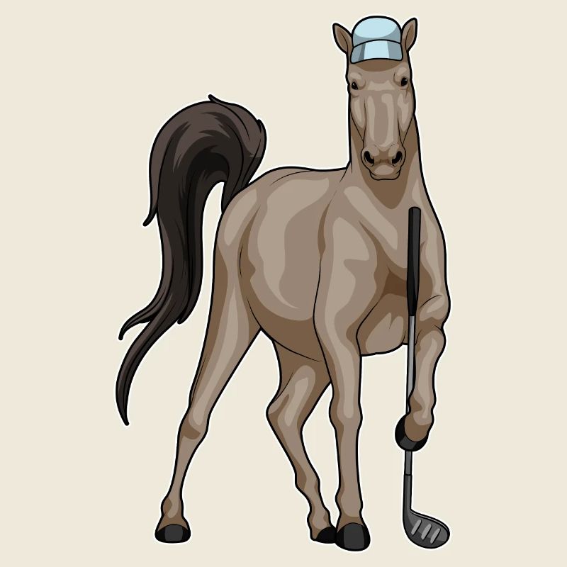 Pferd Golf Golfschläger