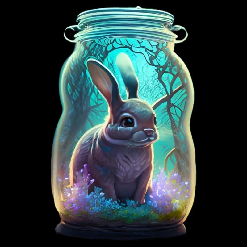 Ein Hase im Glas