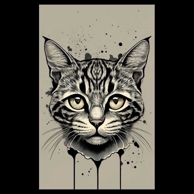 black and white cat