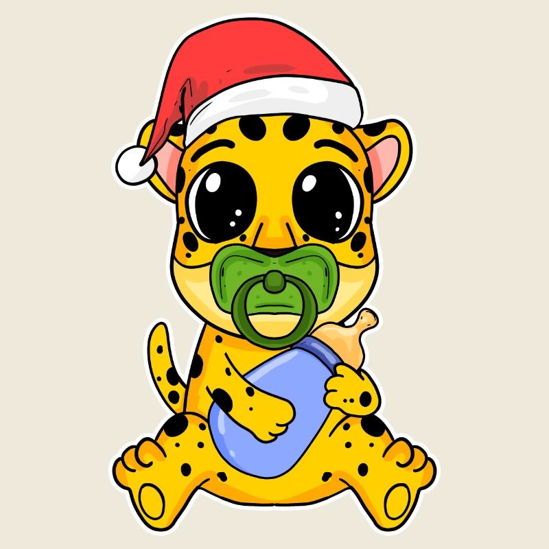 Bébé guépard Noël