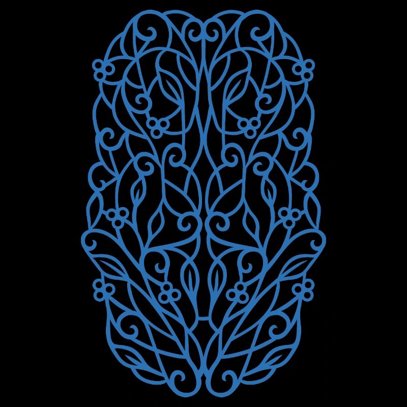 Blue stylish ornamental element