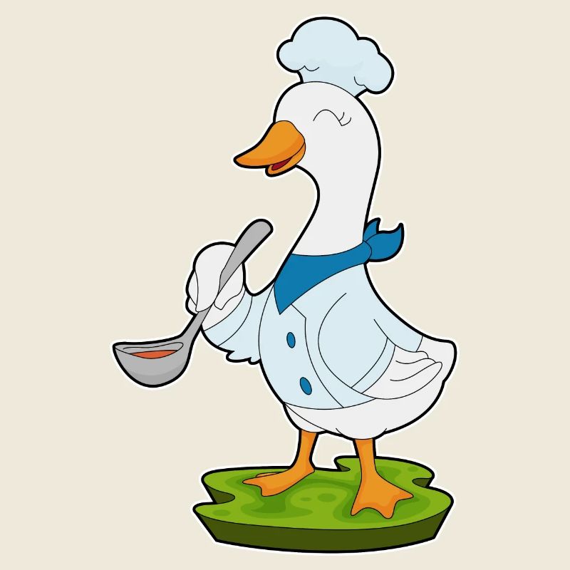 Cuillère de cuisine de canard