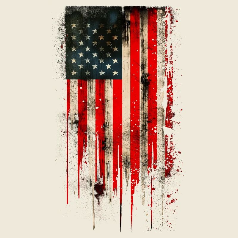 Drapeau américain grunge