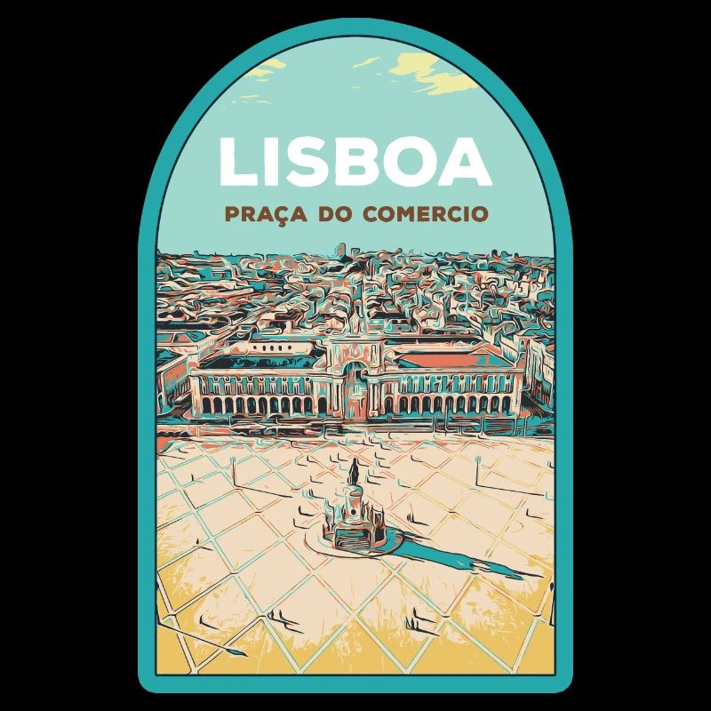Illustration Place du Commerce, Lisbonne