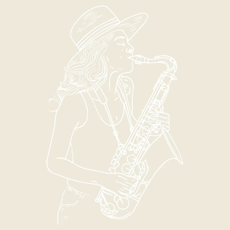 Dessin de saxophoniste