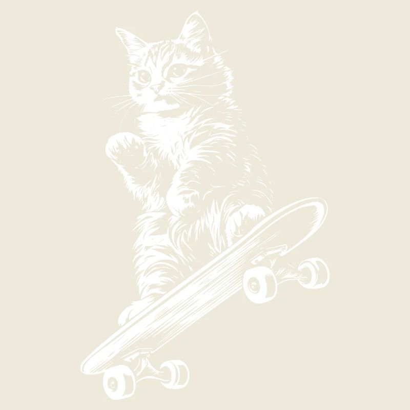 Cat Skateboard Skater