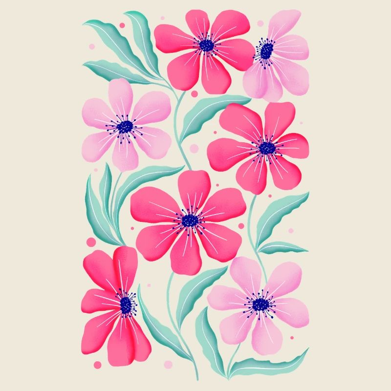 Floral Decor in Pink. Customizable