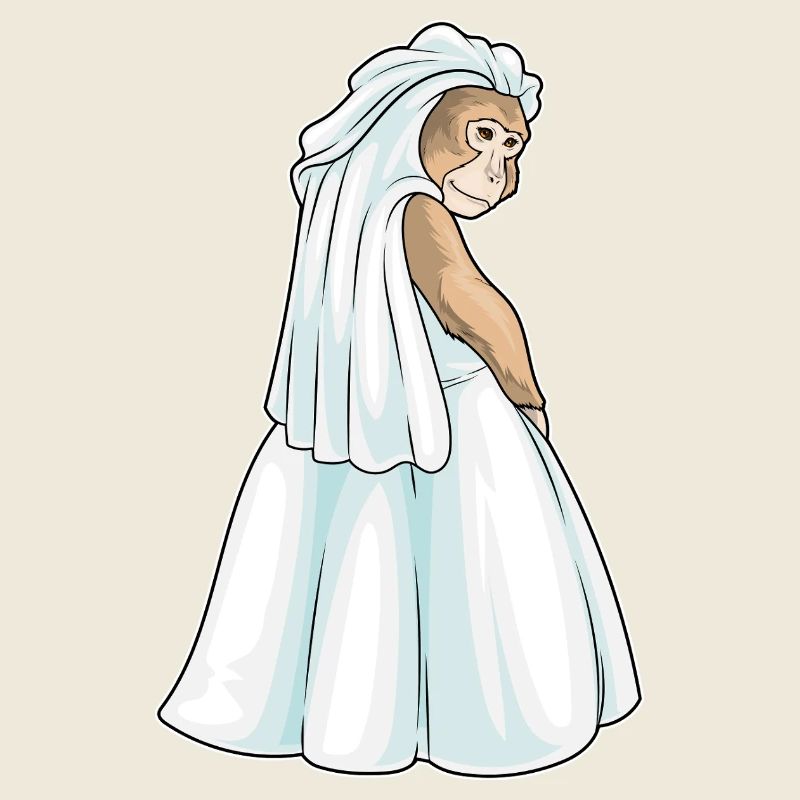 Singe Voile de mariée Mariage