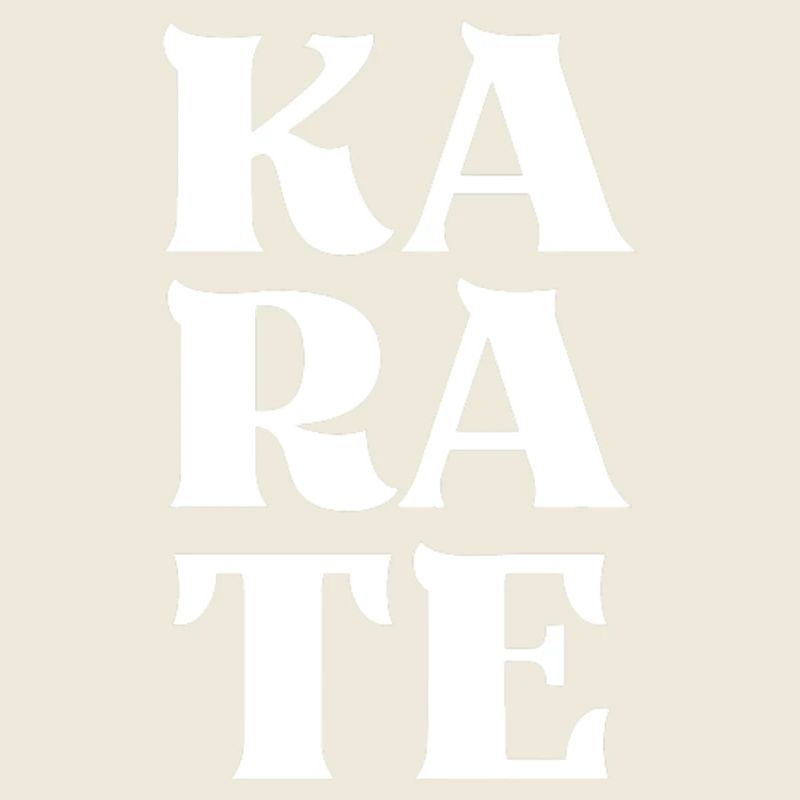 Karate Big Letters Japanese Karateka