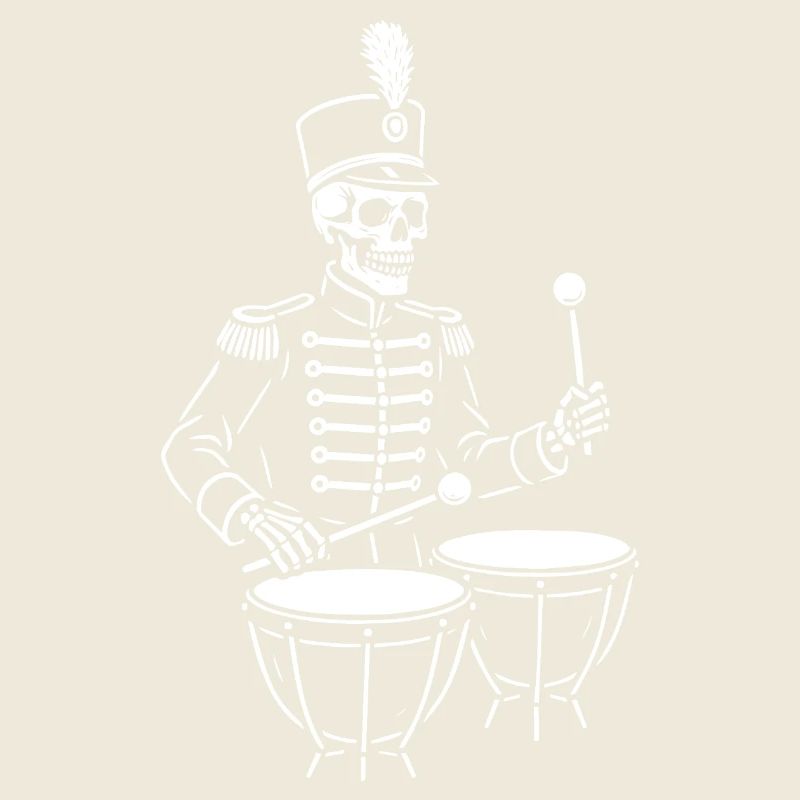 Skeleton Drummer in Parade Uniform