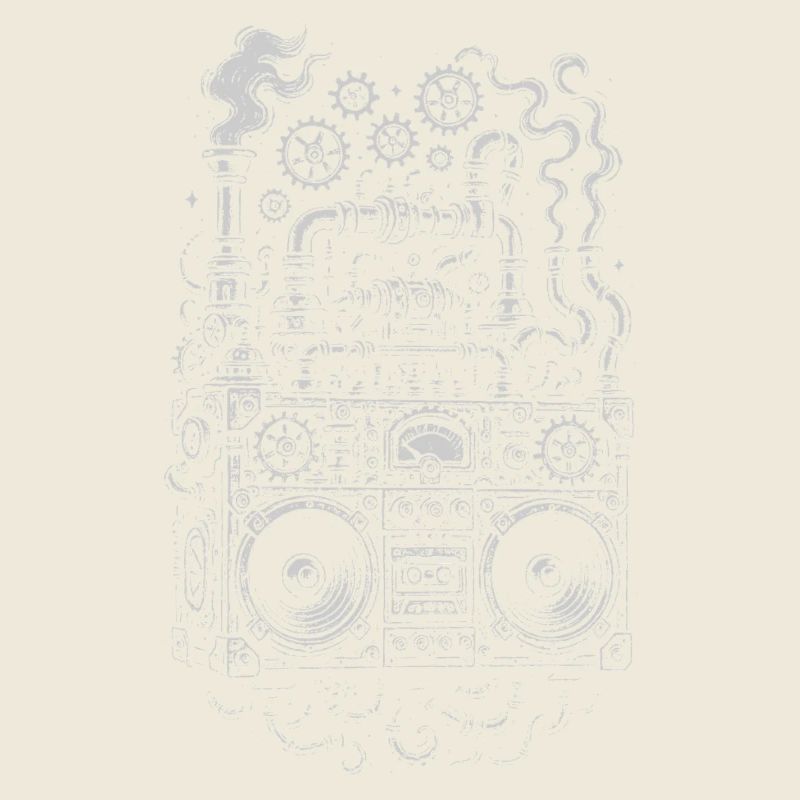 Steampunk Ghettoblaster-Zahnräder