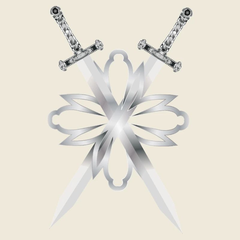 Deux épées ornées d’argent