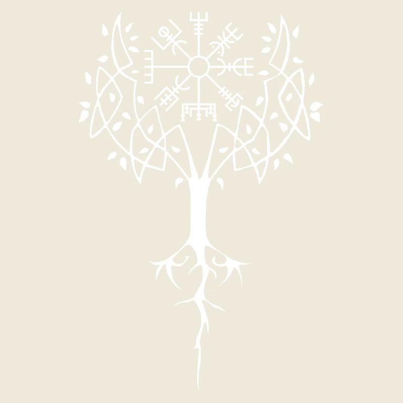 Arbre runique de vie (blanc)