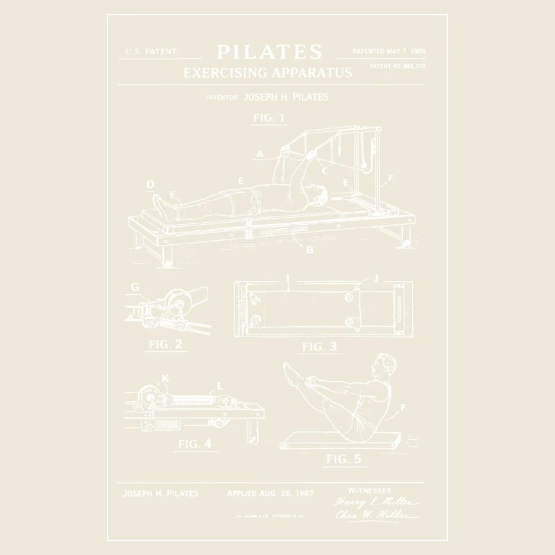 Pilates-Reformer-Blaupause