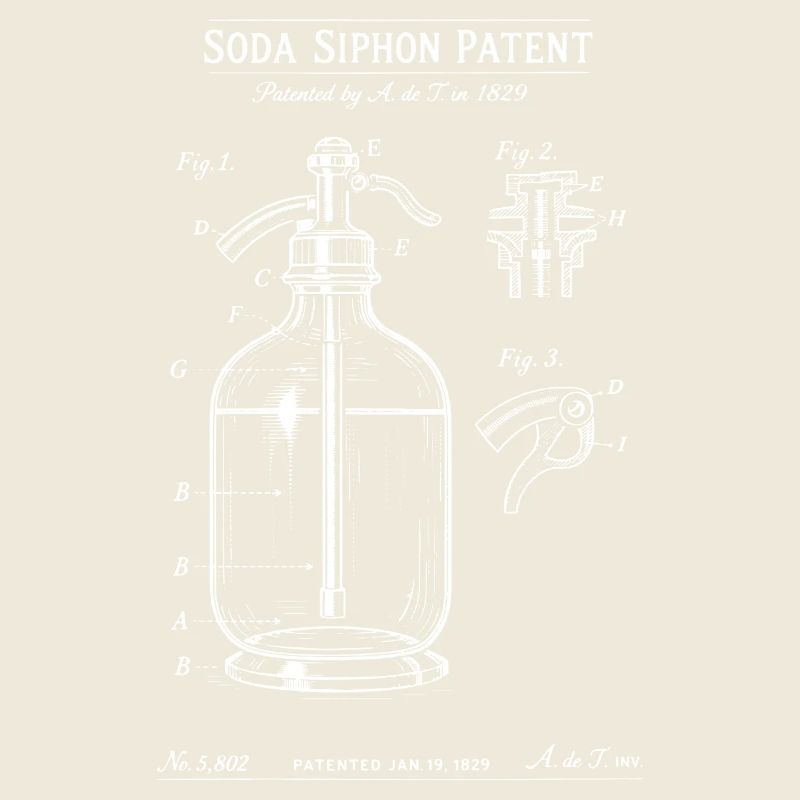 Plan de brevet pour siphon de soude