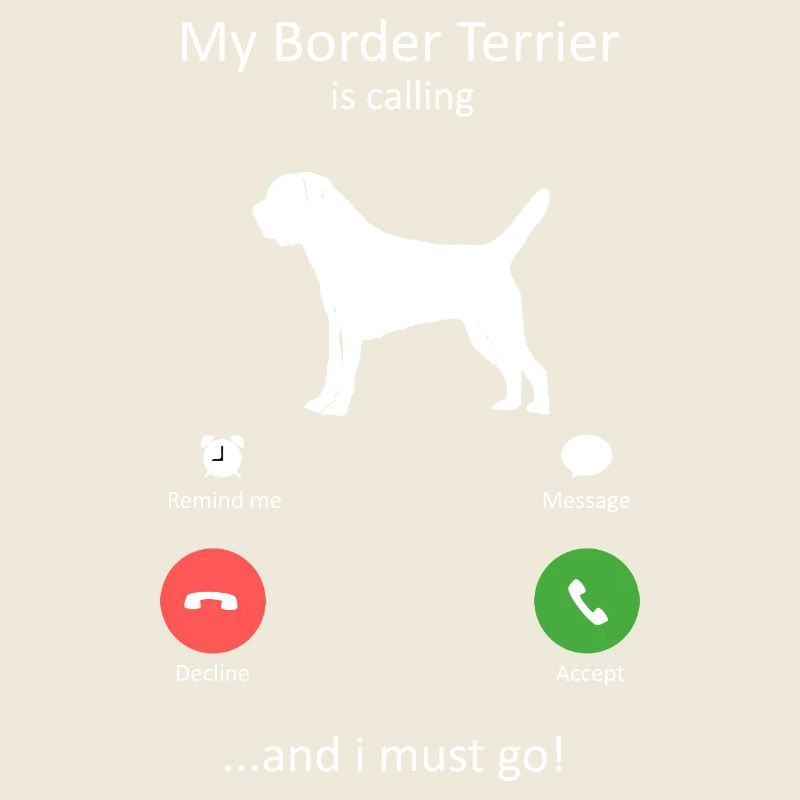 Loyale Border Terrier-Hunderasse ruft