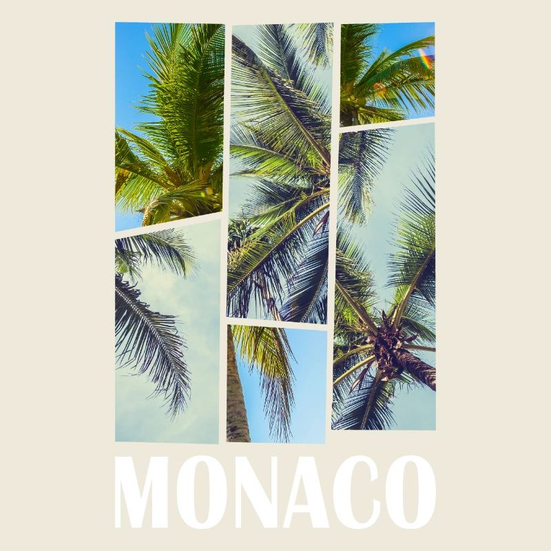 Monaco Frankreich Sommer Palmen Strand Meer