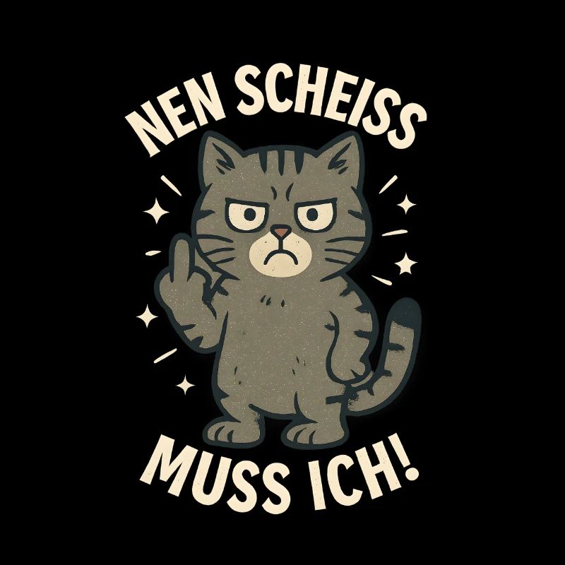 Cheeky saying, I have to give a shit, cat
