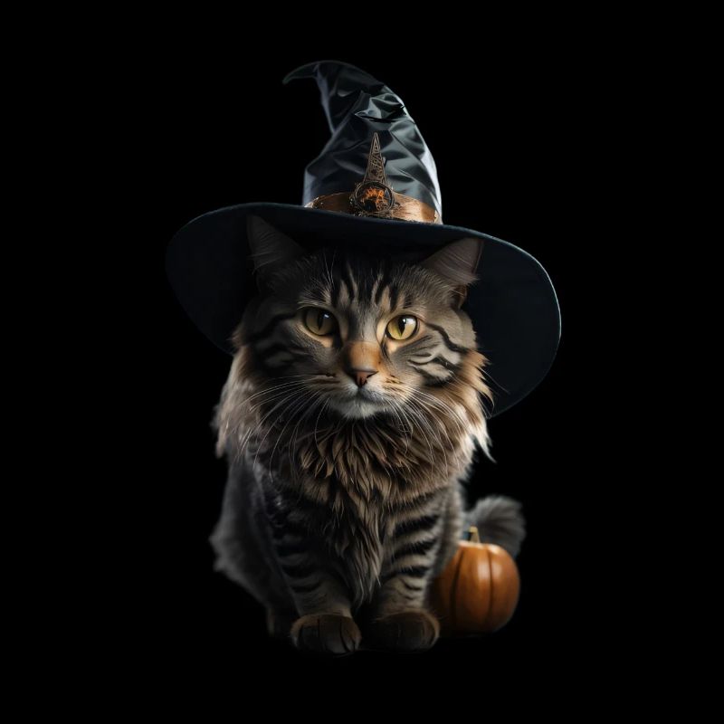 Chat sorcière Halloween