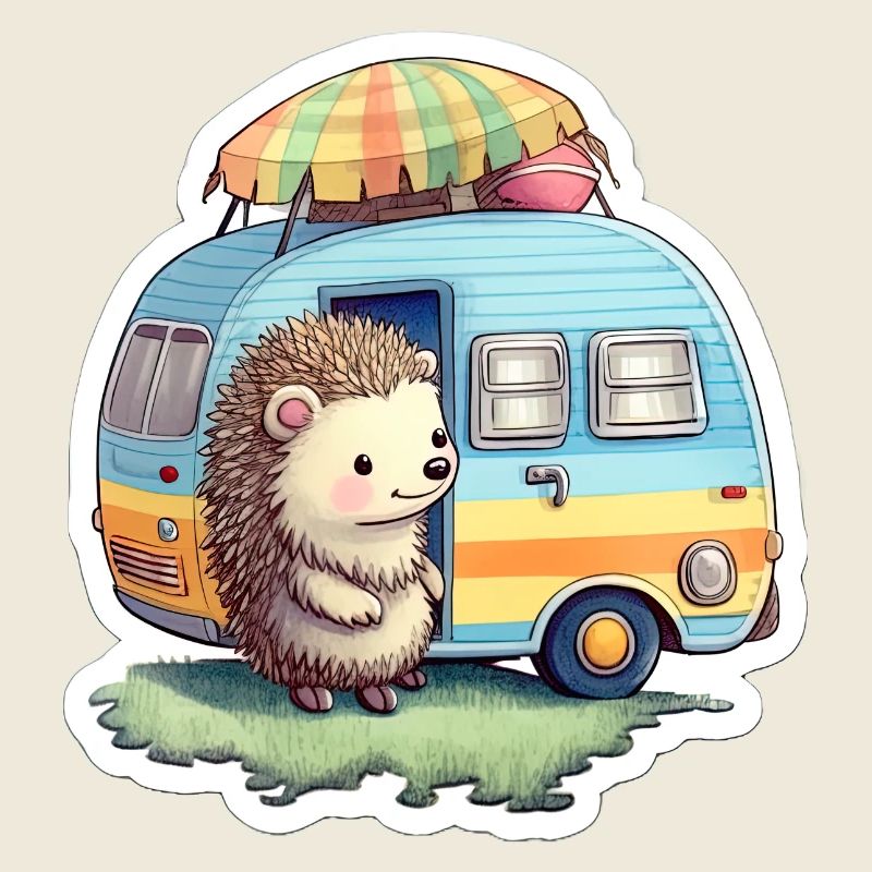 Hérisson camping caravane voyageur