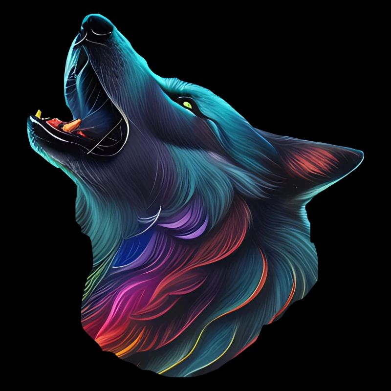 Loup coloré