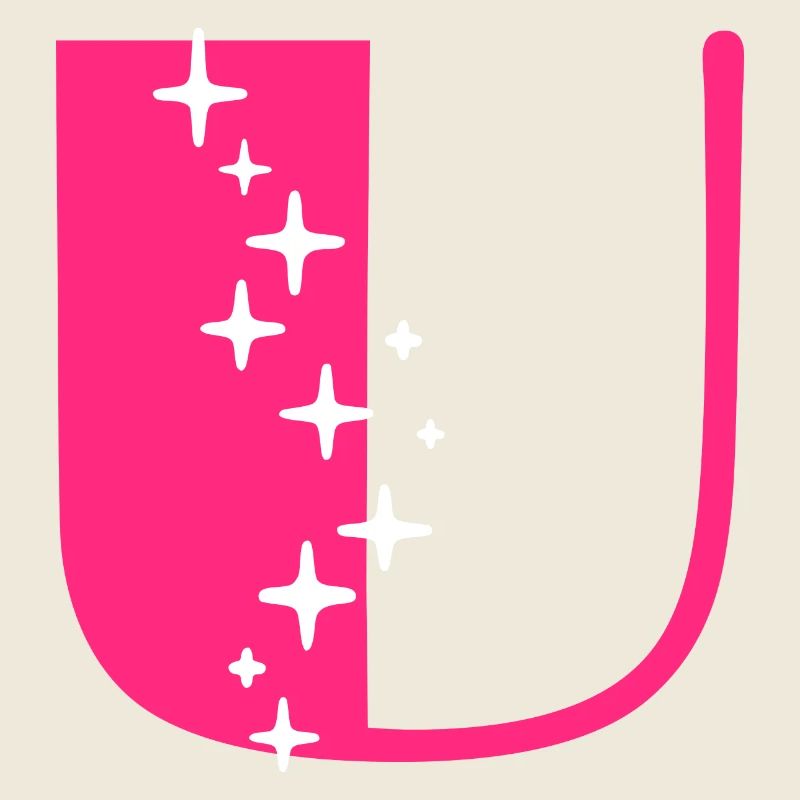 Buchstabe U Glitzer