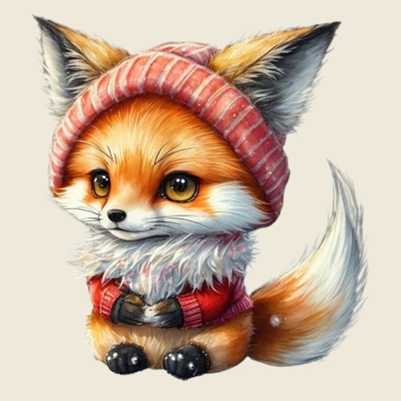 Cute Christmas fox