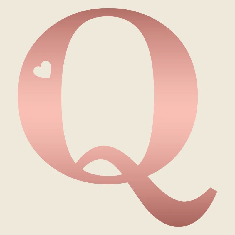 lettre Q rose gold