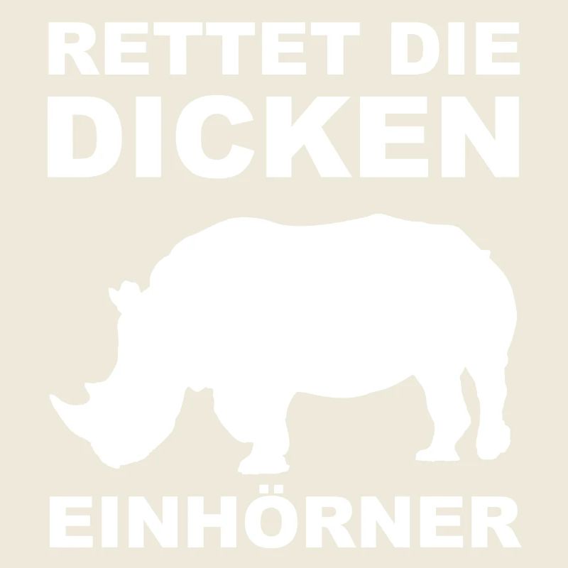 Rettet die dicken Einhörner weißes Logo
