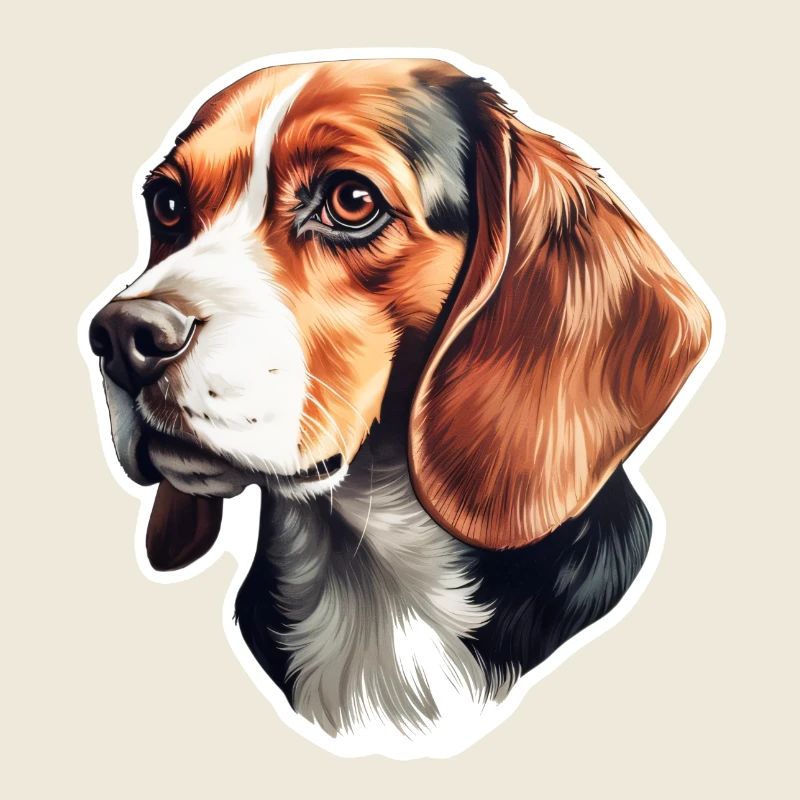 Beagle Kopf Seitenansicht